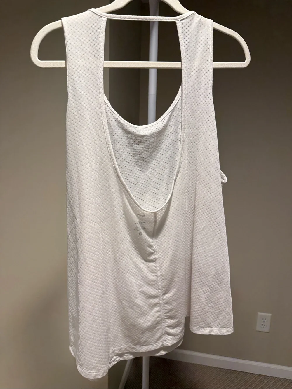 Nike Cream Textured Racerback Tank Top